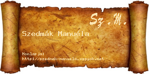 Szedmák Manuéla névjegykártya